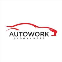 Gradient car service modern logo template vector