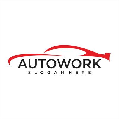 Gradient car service modern logo template