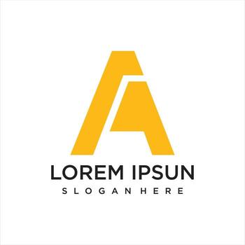 letter a logo Gradient template with abstract shape vector