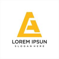 letter a logo Gradient template with abstract shape vector