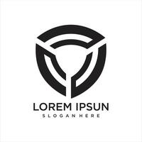 Gradient safety logo template defense shield vector