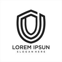 Gradient safety logo template defense shield vector