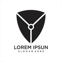Gradient safety logo template defense shield vector