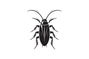Cockroach silhouette, insect roach, and bug species vector