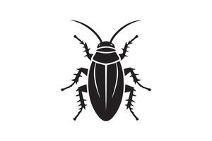 Cockroach silhouette, insect roach, and bug species vector