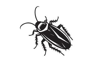 Cockroach silhouette, insect roach, and bug species vector
