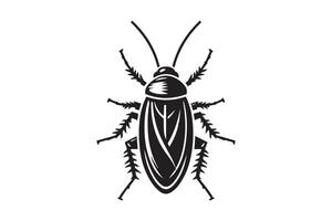 Cockroach silhouette, insect roach, and bug species vector