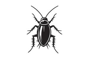 Cockroach silhouette, insect roach, and bug species vector