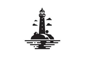 lighthouse icon, Lighthouse icons set. Tower lighthouse icon vector
