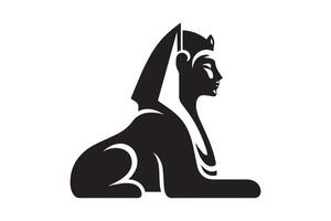 Sphinx ancient national egyptian silhouette vector