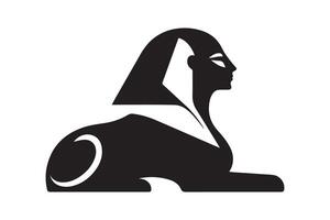 Sphinx ancient national egyptian silhouette vector