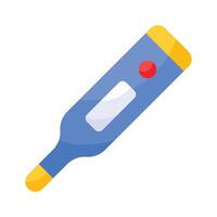 Thermometer in modern style, temperature measuring gauge vector