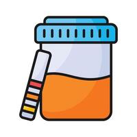 Get your hands on this creative icon of urine test, easy to use and download vector