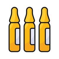 Well designed icon of ampoules in modern style vector