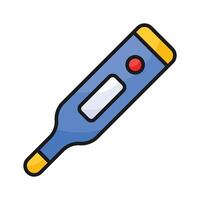 Thermometer in modern style, temperature measuring gauge vector
