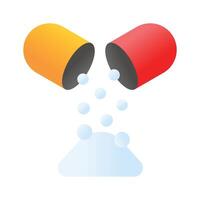 An amazing icon of opened capsule, ready to use in websites and mobile apps vector