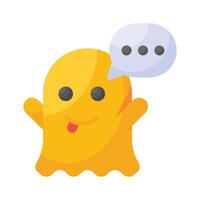 An icon with a ghost logo, for instant photo and sharing, augmented reality filters. vector