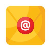 A mail app icon, an envelope symbolizes email communication and message management. vector