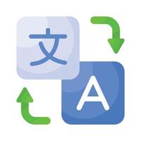 Language translator, ready to use design vector