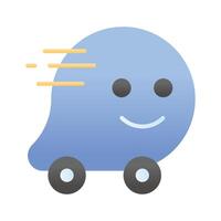 Navigation app icon, symbolizes navigation, traffic updates, and community driven insights. vector