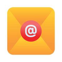 A mail app icon, an envelope symbolizes email communication and message management. vector