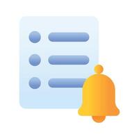 A reminders icon, often featuring a bell, symbolizes alerts and task management notifications. vector