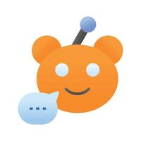 A social media platform post their content, reddit design vector