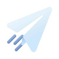 A paper plane showing concept icon of communication, messaging, chat design vector