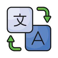 Language translator, ready to use design vector