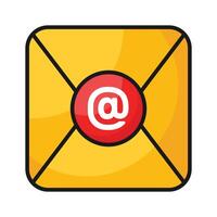 A mail app icon, an envelope symbolizes email communication and message management. vector