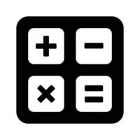 A well designed calculator icon, digital computation and arithmetic functions, mathematical calculations vector