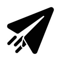 A paper plane showing concept icon of communication, messaging, chat design vector