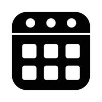 A calendar icon showing scheduling, events, and time management for planning. vector