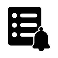 A reminders icon, often featuring a bell, symbolizes alerts and task management notifications. vector