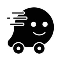 Navigation app icon, symbolizes navigation, traffic updates, and community driven insights. vector