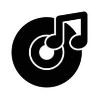A music app icon showing a digital application used for playing, organizing, and streaming music content vector