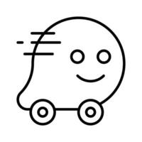 Navigation app icon, symbolizes navigation, traffic updates, and community driven insights. vector