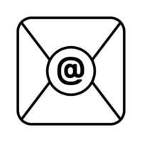 A mail app icon, an envelope symbolizes email communication and message management. vector