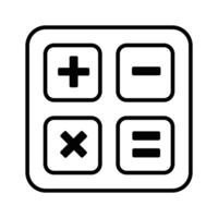A well designed calculator icon, digital computation and arithmetic functions, mathematical calculations vector