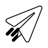 A paper plane showing concept icon of communication, messaging, chat design vector