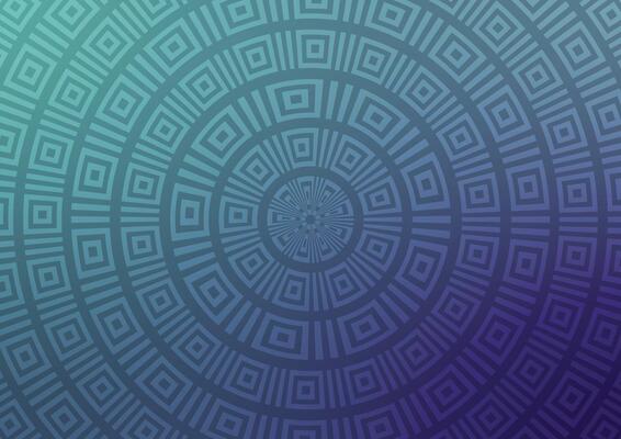 Circle blue art mandala square geometric background