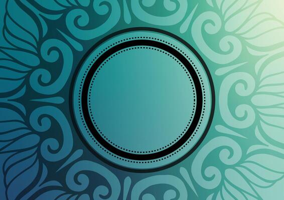 Circle center green mandala modern style background