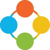 Circle element for infographic. Circle chart infographic templates for presentations, advertising, layouts, annual reports. 4 options, steps, parts. vector