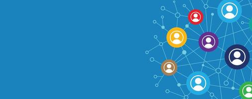 People business connection on social network online concept and business communication concept vector