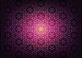 Pink geometry pattern neon line circle background vector