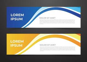 Abstract wave banner background. Geometric banner design with presentation template vector