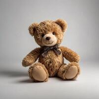 white background teddy bear photo