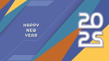 Happy new year on colorful abstract background vector
