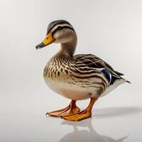 white background duck photo