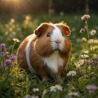 Guinea Pig in the garden photo